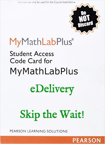 9780558926809 | Mymathlab Plus Standalone Access Kit ~ E-Delivery