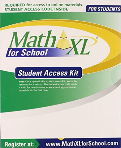 9780321600554 MATHXL for School | Student Access Kit