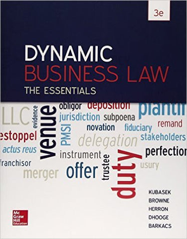 9780078023842 | Dynamic Business Law: The Essentials, 3rd Edition