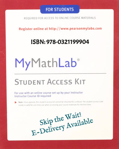 9780321199904 | MyMathLab Student Access Kit ~ Digital Delivery